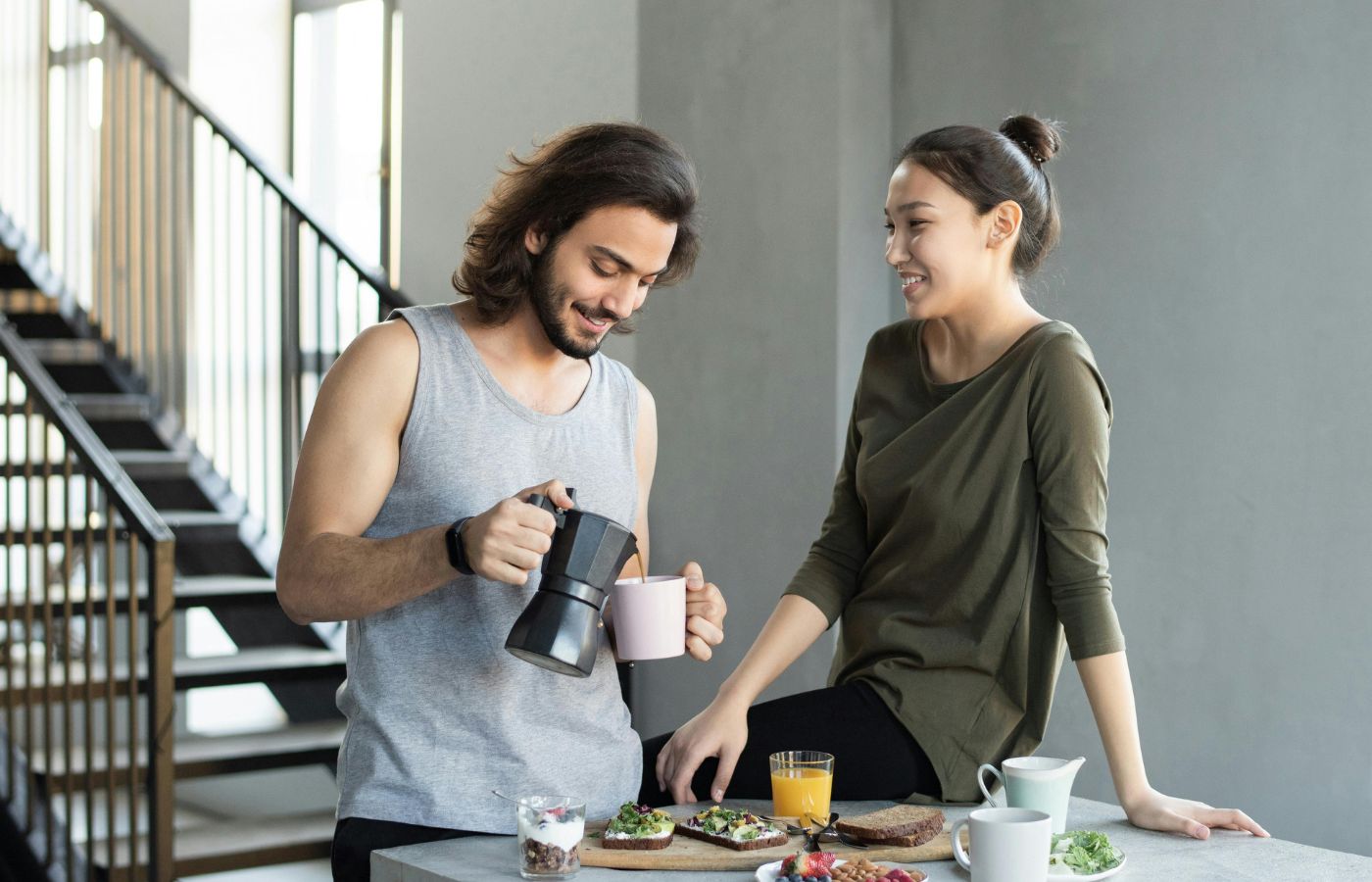 Couple Having Breakfast